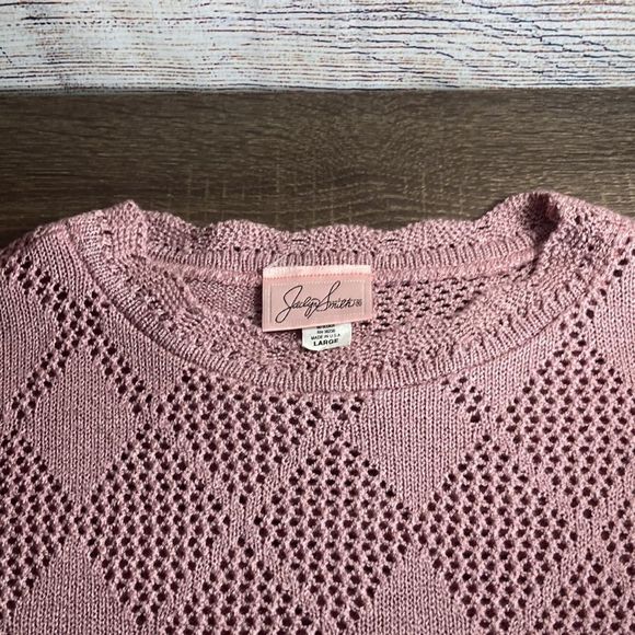 Women’s Large Rose Jaclyn Smith Knot Sweater - Picture 9 of 9